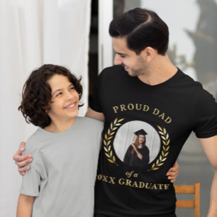 Camiseta Pai Orgulhoso Personalizado de um Graduado Foto Gr