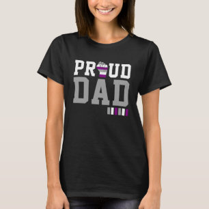 Camiseta Pai orgulhoso Sinalizador de Orgulho Asexual Dia d