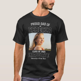 Camiseta Pai Orgulhoso Turma de 2025 Graduado Parental Pers