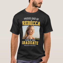 Camiseta Pai Orgulhoso Turma de 2025 Graduado Parental Pers