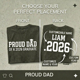 Camiseta PAI ORGULHOSO • Turma de 2026 Formatura Personaliz