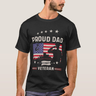 Camiseta Pai orgulhoso Veterano Marinho dos EUA - presente 