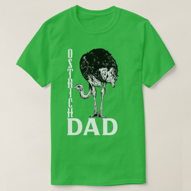 Camiseta Pai Ostrich amante Ostrich (Frente do Design)