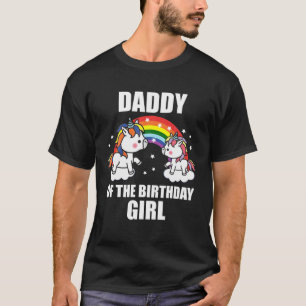 Camiseta Pai pai Da Rapariga De Aniversário Engraçado Unico