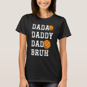 Camiseta Pai Pai Dada Dia de os pais Pop de basquetebol par
