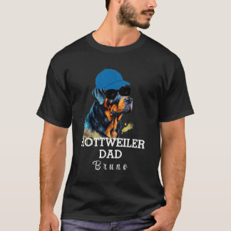 Camiseta Pai pai de cão Rottweiler Personalizado