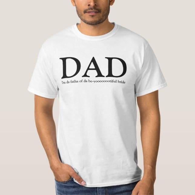 Camiseta PAI - pai do TShirt da noiva (Frente)