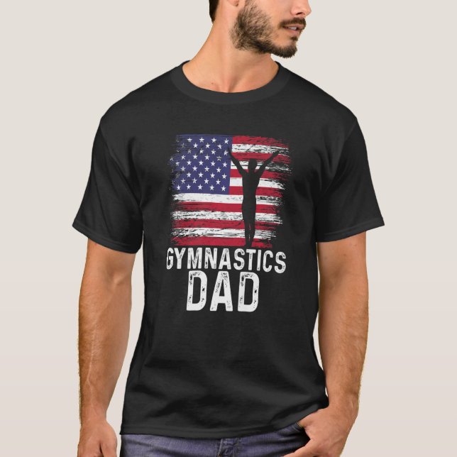 Camiseta Pai Pai Gráfico Ginasta Ginástica Acrobata Acro (Frente)
