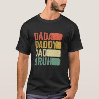 Camiseta Pai Pai Pai Bruh Retro Engraçado Pai