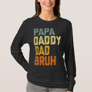 Camiseta Pai Pai Papá Bruh Retro Vintage