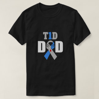 Camiseta Pai para diabetes T1D orgulhoso Tipo 1