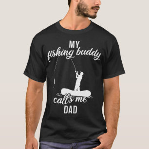 Camiseta Pai Parceiro de Pesca Meu Amigo de Pesca Me Chama