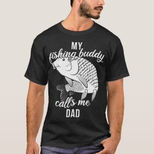 Camiseta Pai Parceiro de Pesca Meu Amigo de Pesca Me Chama