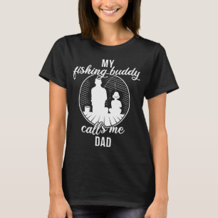 Camiseta Pai Parceiro de Pesca Meu Amigo de Pesca Me Chama