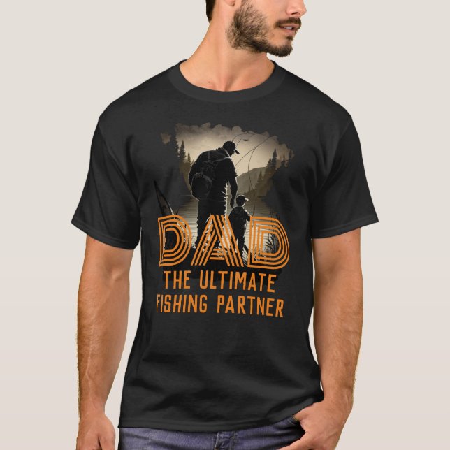 Camiseta Pai Parceiro Definitivo de Pesca Pai e Filho Pesca (Frente)