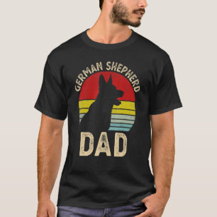 Camiseta Pai Pastor Alemão Dia Feliz do Pai do Cachorro