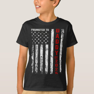 Camiseta Pai Patriota Promovido a Papai Est 2025 Novo Pai 2