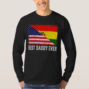 Camiseta Pai Patriótico Da Bandeira Do Melhor Pai Da Bolívi