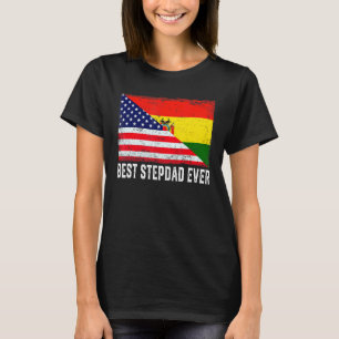 Camiseta Pai Patriótico da Bandeira do Mens Best Stepdad Ev