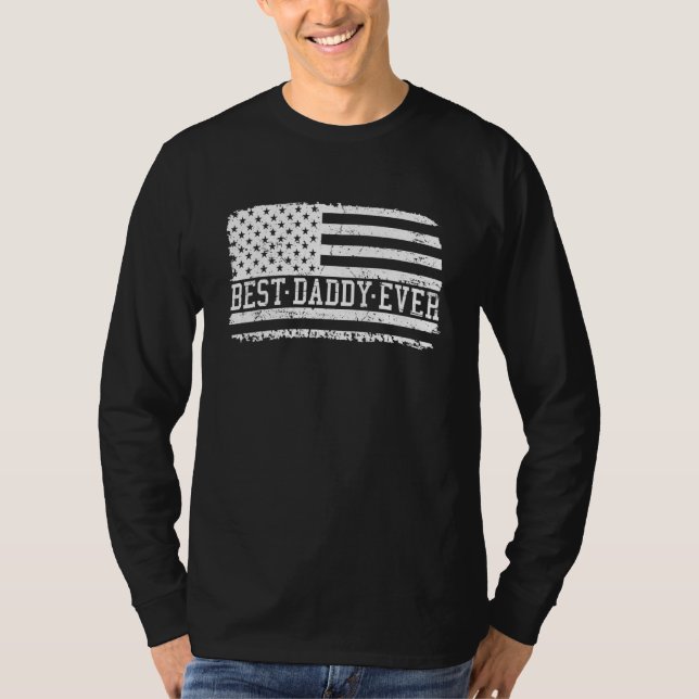 Camiseta Pai Patriótico de Bandeira Eterna Americana do Mel (Frente)