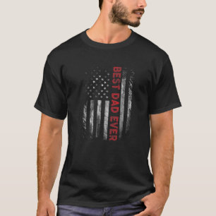 Camiseta Pai Patriótico de Bandeira Eterno Pai Americano