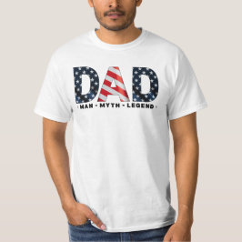 Camiseta Pai Patriótico Dia de os pais de Independência dos