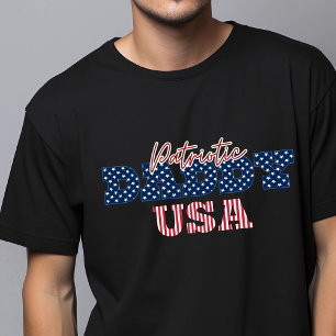 Camiseta Pai Patriótico Dia de os pais de Sinalizador EUA