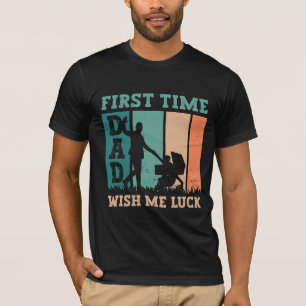 Camiseta pai pela primeira vez me deseja sorte presente de