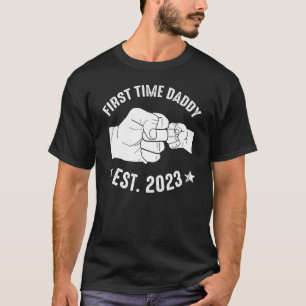 Camiseta Pai pela Primeira Vez Para Homens Novo Pai Futuro