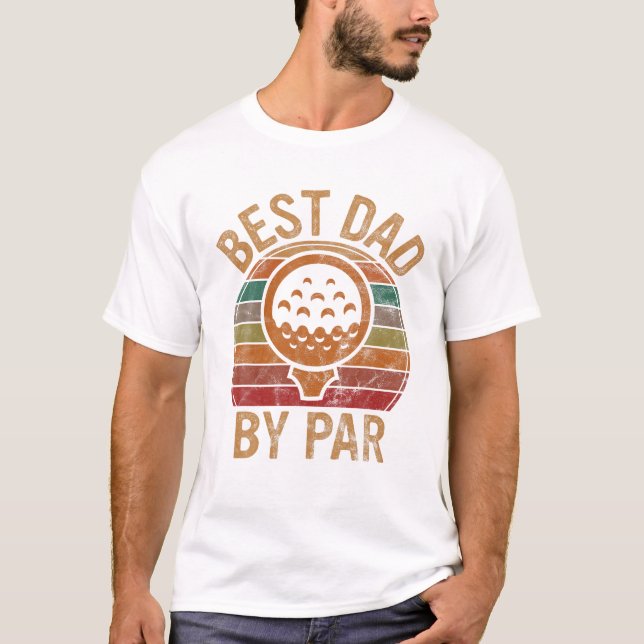 Camiseta Pai pelo Par Dia dos Pais de Golfe (Frente)
