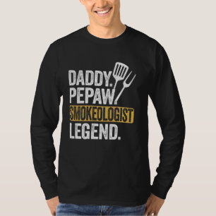Camiseta Pai Pepaw Smokeologista Lenda Funny Retro Grieling