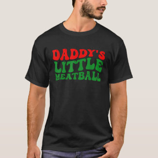 Camiseta Pai Pequeno Almoço De Meatball Italiano Engraçado