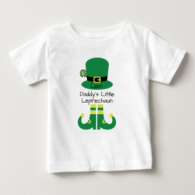 Camiseta Pai Pequeno Leprechaun Personalizado (Frente)