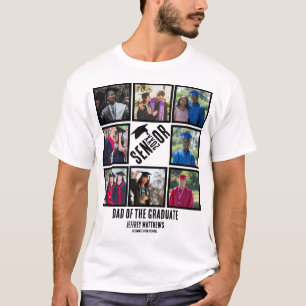 Camiseta Pai personalizado da coleção de fotos do formando