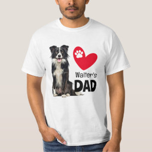 Camiseta Pai Personalizado de Collie de Borda