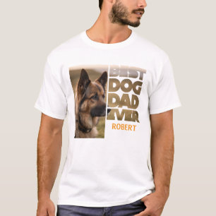 Camiseta Pai personalizado de melhor cão do mundo