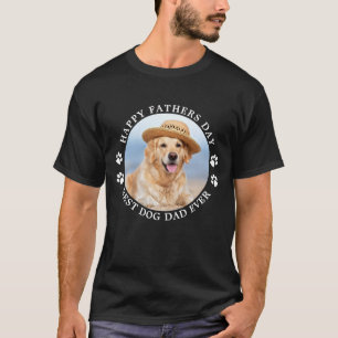 Camiseta Pai Personalizado de Pet Photo Dog de Dia de os pa
