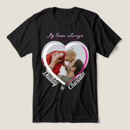 Camiseta Pai Personalizado Em Forma De Coração E Presente D