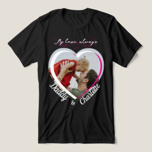 Camiseta Pai Personalizado Em Forma De Coração E Presente D