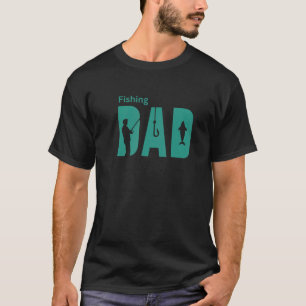 Camiseta Pai pescador Barco de pesca legal Gancho Isca Pesc