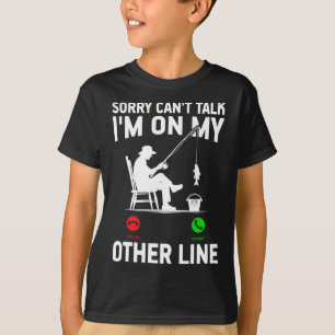 Camiseta Pai Pescador Engraçado Homens Carretel Engraçado L