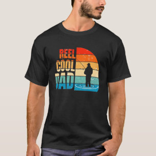 Camiseta Pai Pescador Homem Pai Bobina Legal Papai Dia dos