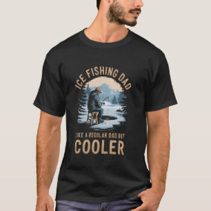 Camiseta Pai Pescador no Gelo Design Para Pescador de Burac