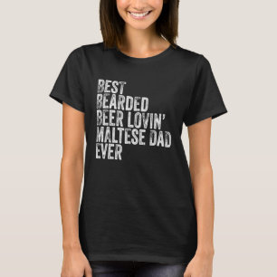 Camiseta Pai Pet Dog Mens Best Beared Beer Lovin