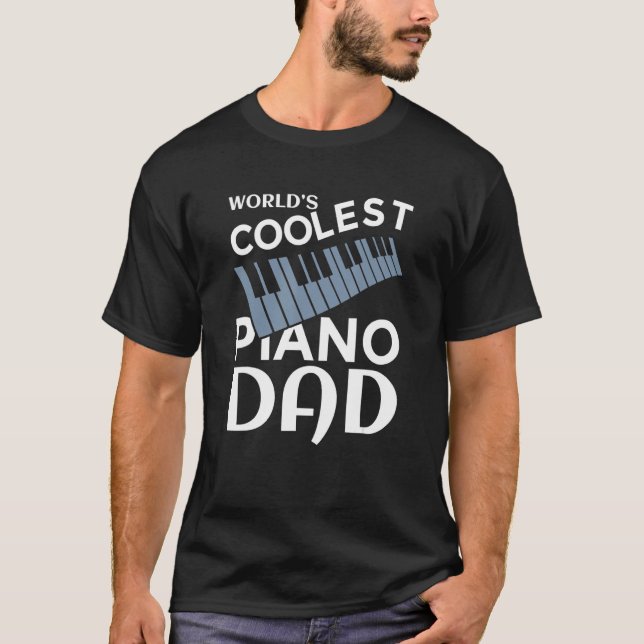 Camiseta Pai Piano Pianista Pianista Dia de os pais (Frente)