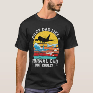 Camiseta Pai Piloto De Cotação Da Aviação Como Um Pai Norma