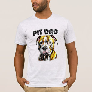 Camiseta Pai Pit Bull   Amantes de Cachorros 
