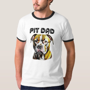Camiseta Pai Pit Bull   Amantes de Cachorros 