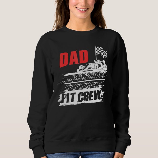 Camiseta Pai Pit Crew Car Racer Party (Frente)