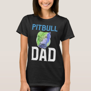 Camiseta Pai Pitbull de estampa traseira cachorro legal e d